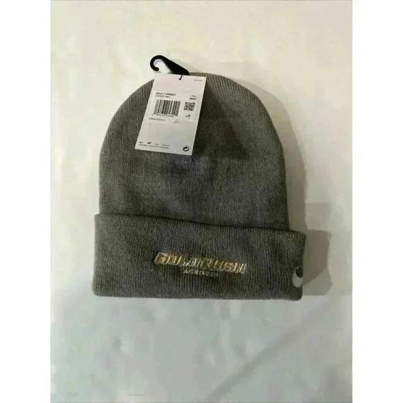 Nike‎ Gold Rush Gray Beanie One Size - Picture 1 of 8